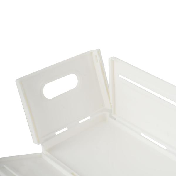 12er-Set Küchenschrank-Organizer Ausziehbar (28-48 cm) – Anpassbarer Regal-Einsatz für Ordnung in Schrank & Kühlschrank – Faltbar, Weiss