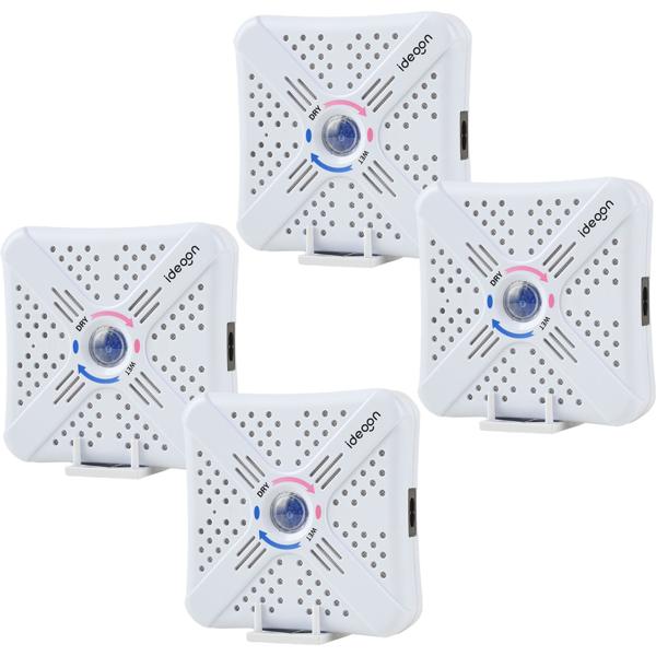 4er-Set Super Kompakter Mini Luftentfeuchter, 250ml: Leistungsstark, Kabellos, Wiederverwendbare Silica Gel Kügelchen - Für Auto, Schrank, Bad, Keller