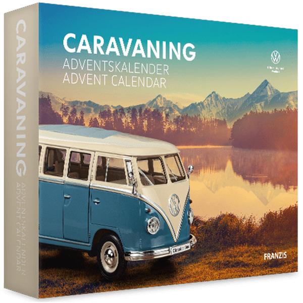 Caravaning Adventskalender mit VW Bulli T1 Modellauto Bausatz 1:24 – Inkl. grossformatigem Buch; das perfekte Geschenk für Camping-Fans
