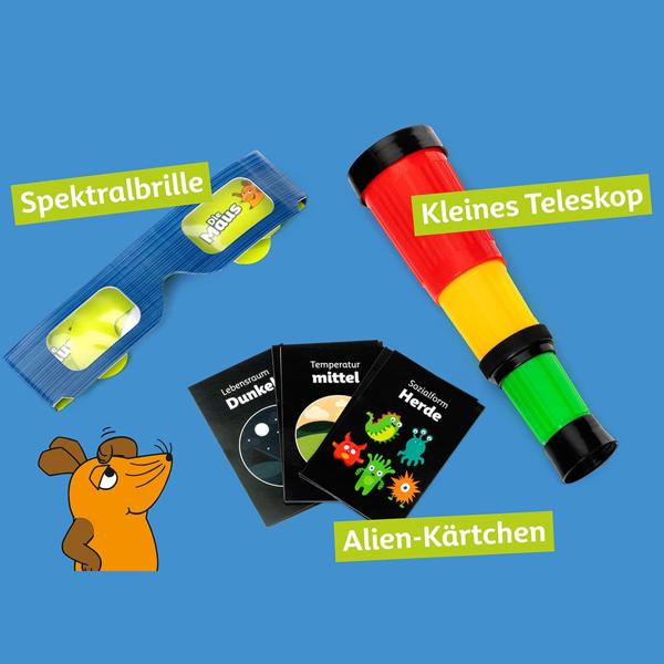 Die Maus Astronomie Adventskalender - Die Sendung mit der Maus, 24-mal Weltraum Spass für Kinder, inkl. Begleitbuch, Adventskalender Kinder.