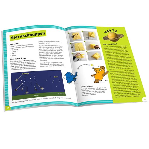 Die Maus Astronomie Adventskalender - Die Sendung mit der Maus, 24-mal Weltraum Spass für Kinder, inkl. Begleitbuch, Adventskalender Kinder.