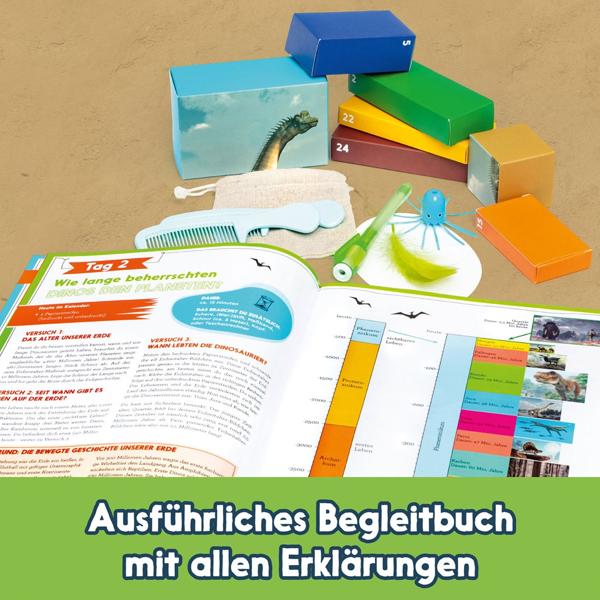 GEOlino Adventskalender Dinosaurier – 24 faszinierende Experimente zum Forschen & Staunen! Spannendes Wissen für Kinder ab 8 Jahren