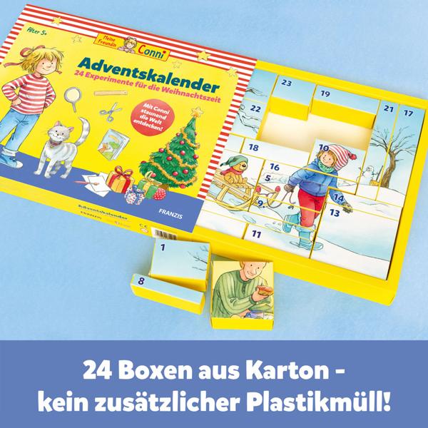 Meine Freundin Conni Adventskalender - 24 tolle Experimente & Bastelspass – Spannendes Lernspielzeug zum Forschen für Kinder ab 5 Jahren