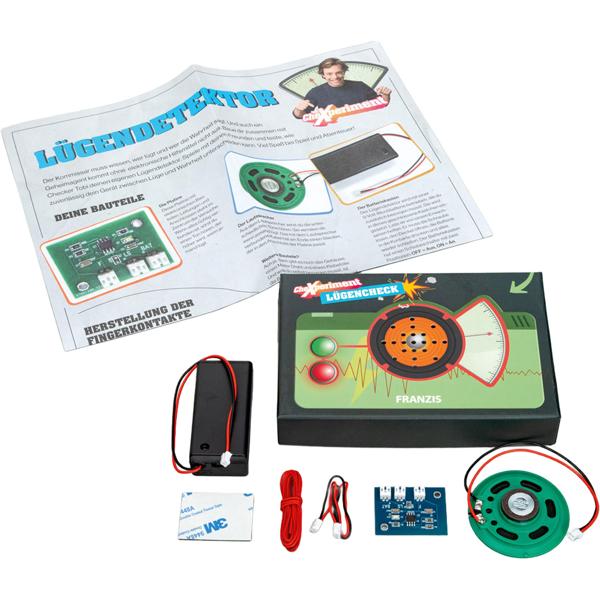 CheXperiment Lügen-Check - Lügendetektor Bausatz für Kinder ab 8 Jahren - Technik Set mit Checker Tobi - Hautleitfähigkeit Messung ohne Löten