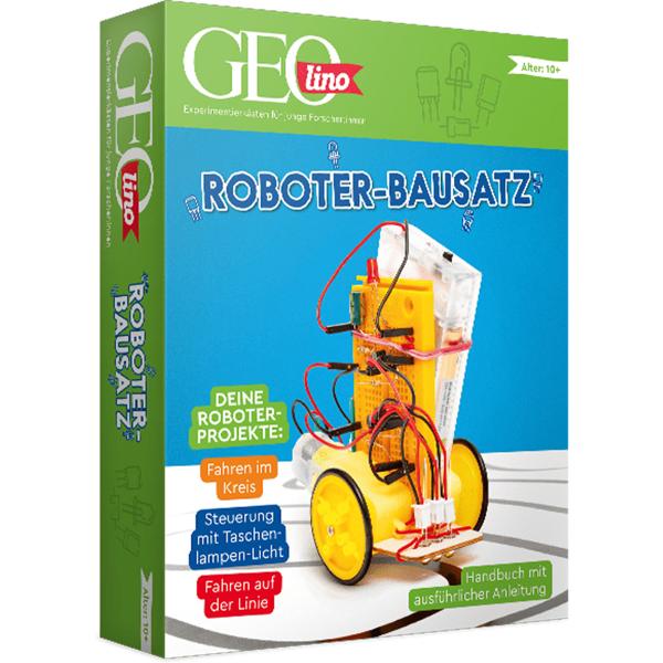 GEOlino Roboter-Bausatz - Elektronik Set für Kinder ab 10 Jahren, Roboter ohne Löten bauen, inkl. bebilderter Anleitung, MINT