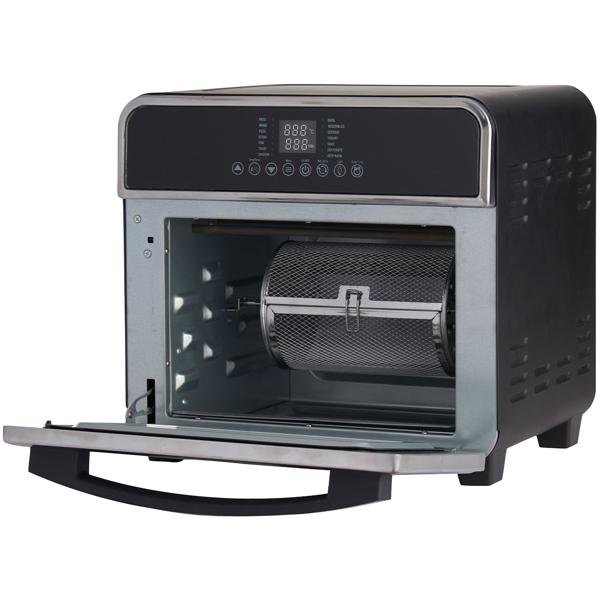 Multifunktionaler Mini-Backofen 1600 W: Kompakter Alleskönner mit Heissluftfritteuse, Grill & Dörrfunktion – Für vielseitiges & gesundes Kochen