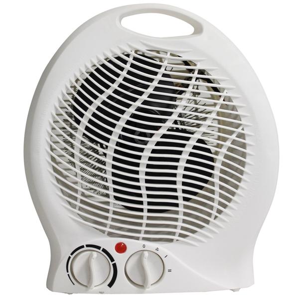 Heizlüfter mit Thermostat, weiss - Mobiles Heizgerät mit 2 Heizstufen & Kaltluft, Überhitzungs- & Kippschutz