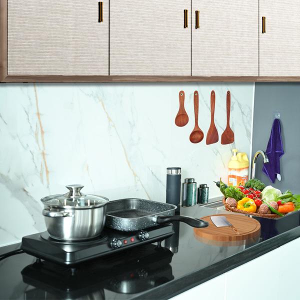 Glaskeramik Doppelkochplatte, 2 Kochfelder 16,4 & 18,8 cm, mobil - tragbar, 2.000 W, schnelles Aufheizen, ideal für Camping, Garten und Zuhause 