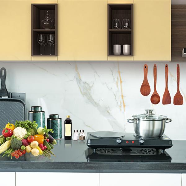 Glaskeramik Doppelkochplatte, 2 Kochfelder 16,4 & 18,8 cm, mobil - tragbar, 2.000 W, schnelles Aufheizen, ideal für Camping, Garten und Zuhause 