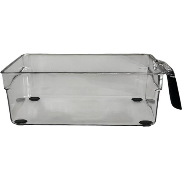 Transparenter Kühlschrank-Organizer mit Griff 28,2 x 15,5 x 8,7 cm - multifunktional, ideal für Kühlschrank, Küche oder Schrank 