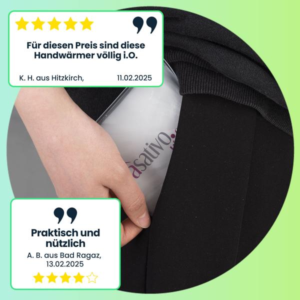12er-Set Wiederverwendbare Handwärmer - Taschenwärmer Heatpads mit Sofort-Wärme - Nachhaltige Handwärmer für unterwegs & kalte Tage