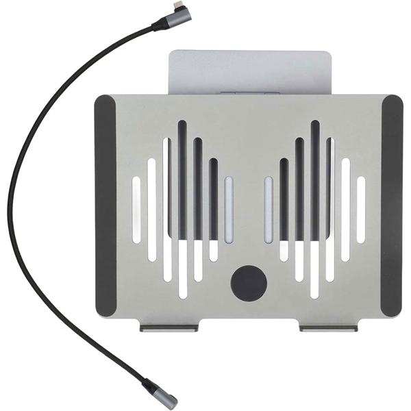 Universal Notebook-Ständer mit 8-Port-Dockingstation: ein ergonomischer Arbeitsplatz & aufgeräumter Schreibtisch für Büro & Homeoffice