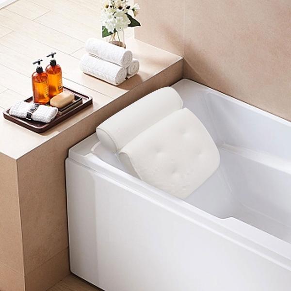 Luxuriöses Badewannen-Kissen für pure Entspannung - Ergonomische 2-Kammer-Nackenstütze - Das Wohlfühlkissen für Ihr Bad