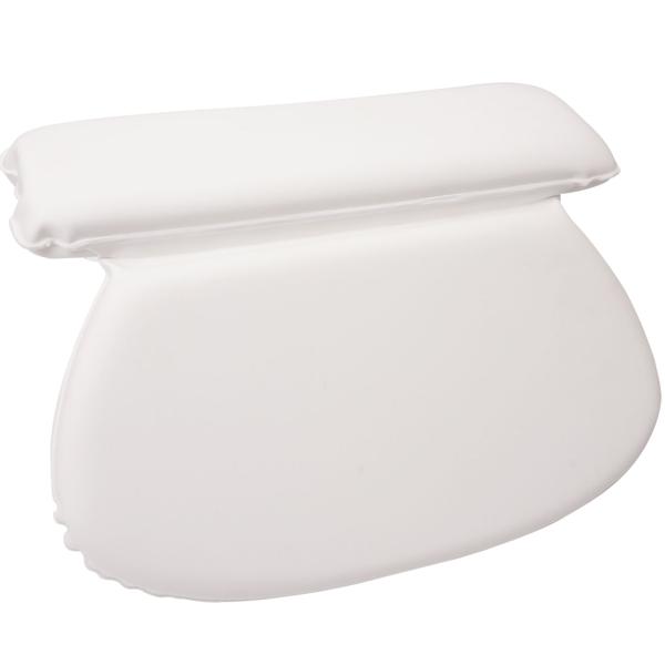 Bequemes Badewannen-Kissen mit 2 Kammern & Saugnäpfen (36x31x4cm, weiss) – Rücken-, Kopf- & Nacken-Support – ultimative Entspannung in der Badewanne