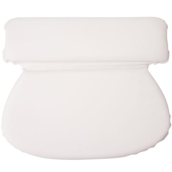 Bequemes Badewannen-Kissen mit 2 Kammern & Saugnäpfen (36x31x4cm, weiss) – Rücken-, Kopf- & Nacken-Support – ultimative Entspannung in der Badewanne