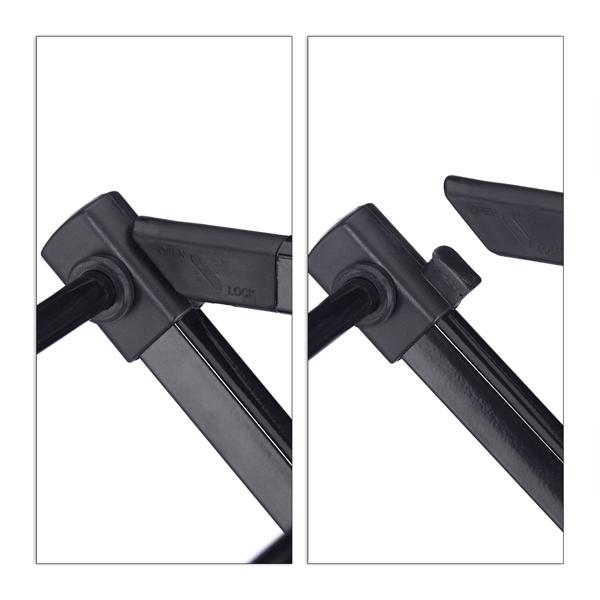 Effizienter Wäscheständer klappbar & ausziehbar, schwarz: Ein flexibler Wäscheturm mit 11 Stangen für schnelles Trocknen