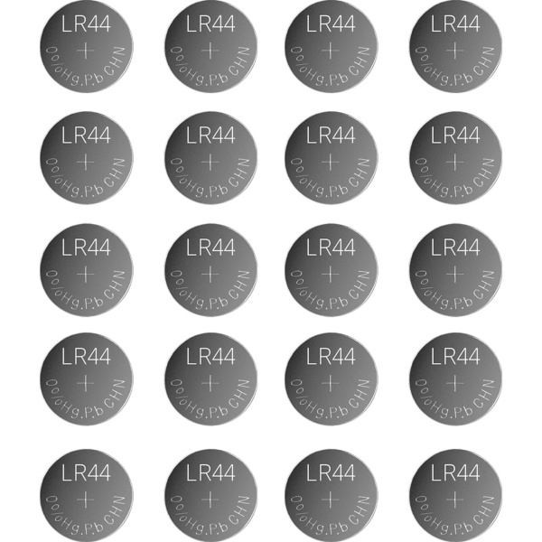 20er-Spar-Set LR44 AG13 Alkaline Knopfzellen 1,5V Batterien, 145 mAh hohe Kapazität, langlebige Uhrenbatterien für Spielzeug und Taschenrechner