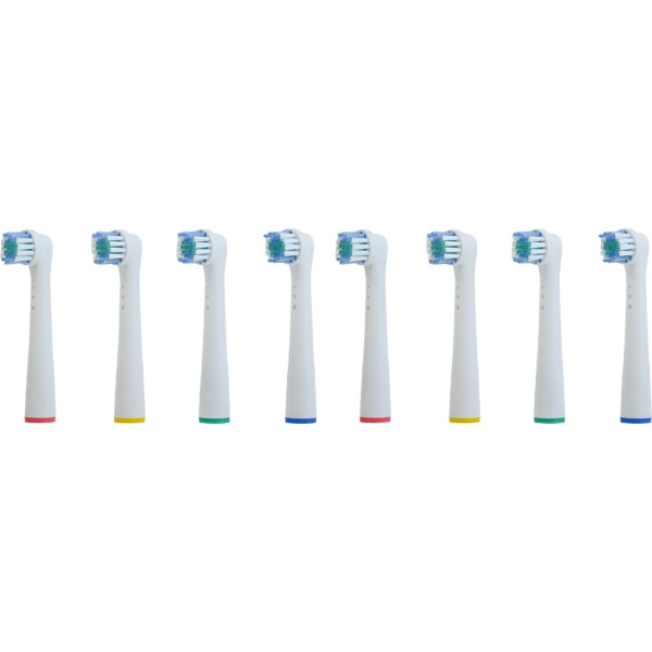 16 x Ersatzbürsten passend für viele Oral-B®**-Elektrozahnbürsten, Aufsteckbürsten für gründliche Reinigung, weiss, inkl. Farbring-Markierung