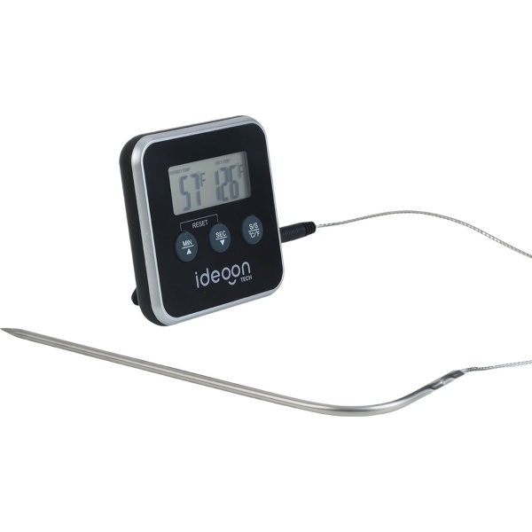 Digitales Fleischthermometer & Ofenthermometer mit Timer bis 300 Grad, Kabelgebundenes Braten- und Grillthermometer, für BBQ, Grill, Smoker, Backofen