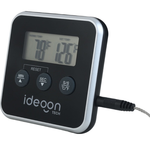 Digitales Fleischthermometer & Ofenthermometer mit Timer bis 300 Grad, Kabelgebundenes Braten- und Grillthermometer, für BBQ, Grill, Smoker, Backofen