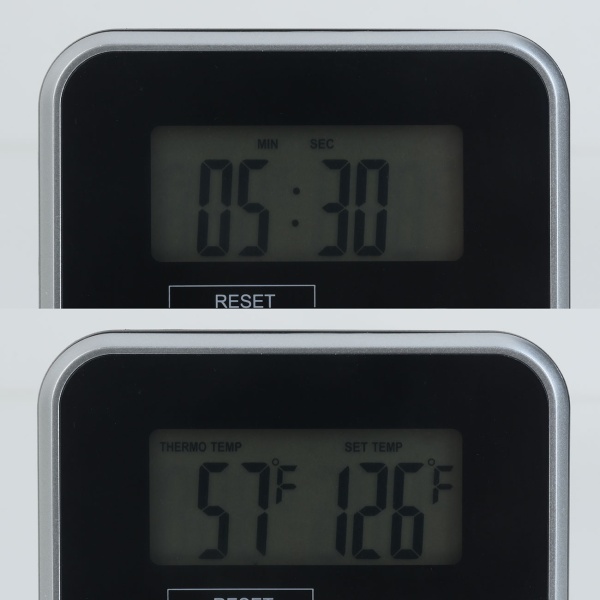 Digitales Fleischthermometer & Ofenthermometer mit Timer bis 300 Grad, Kabelgebundenes Braten- und Grillthermometer, für BBQ, Grill, Smoker, Backofen