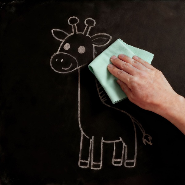 Selbstklebende Tafelfolie 60x200cm inkl. 5 Kreiden & Reinigungspad – Wandfolie als Kreidetafel & Memoboard für Küche, Kinderzimmer & Büro