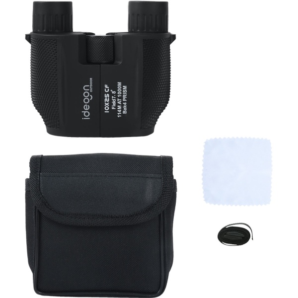 Kompaktes Mini Fernglas 10x25: Kompakt-Feldstecher für Jagd, Wandern & Outdoor. Mit Nachtsicht, BAK4 Prisma & Tasche - Ideal für Erwachsene & Kinder