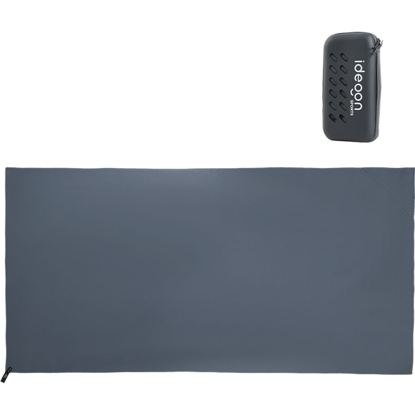 Microfaser Handtuch 200x100 cm in Anthrazit, grosses Sporthandtuch schnelltrocknend & ultraleicht, Reisehandtuch inklusive Aufbewahrungsbox