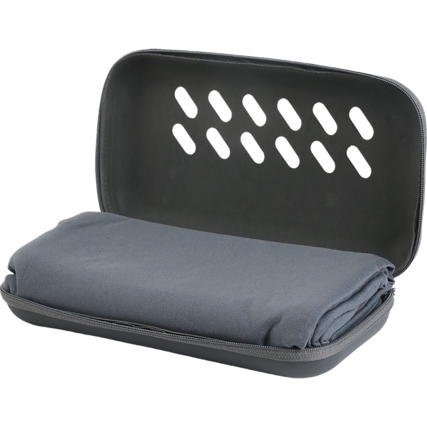 Microfaser Handtuch 200x100 cm in Anthrazit, grosses Sporthandtuch schnelltrocknend & ultraleicht, Reisehandtuch inklusive Aufbewahrungsbox