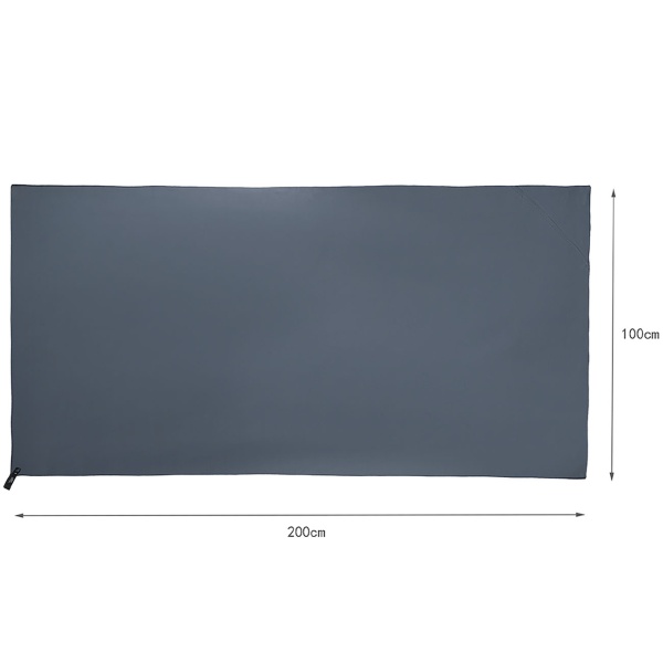 Microfaser Handtuch 200x100 cm in Anthrazit, grosses Sporthandtuch schnelltrocknend & ultraleicht, Reisehandtuch inklusive Aufbewahrungsbox