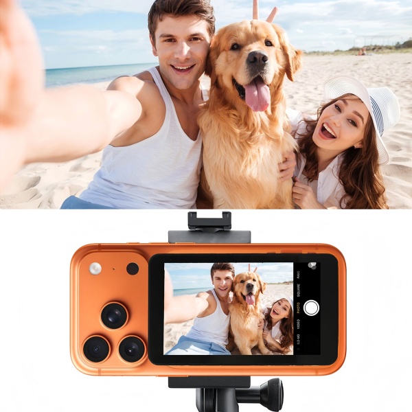 Magnetischer Smartphone Selfie Monitor - 4,02 Zoll Vlogging Display, 480x800 Pixel, Bluetooth 5.0, USB-C Ladeanschluss für Content Creator