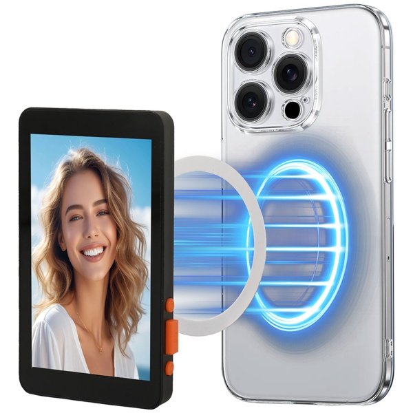 Magnetischer Smartphone Selfie Monitor - 4,02 Zoll Vlogging Display, 480x800 Pixel, Bluetooth 5.0, USB-C Ladeanschluss für Content Creator
