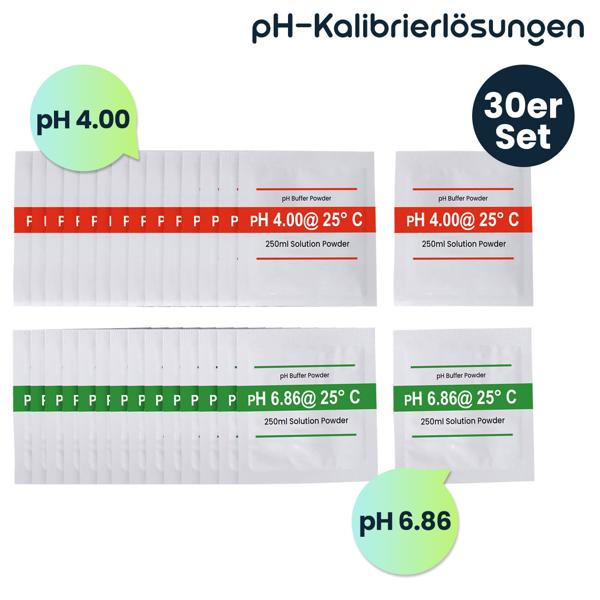 Professionelles 30er-Set pH-Kalibrierlösungen, Hochpräzise pH 4.00 & pH 6.86 Pufferlösung, Maximale Leistung für Ihr pH-Meter