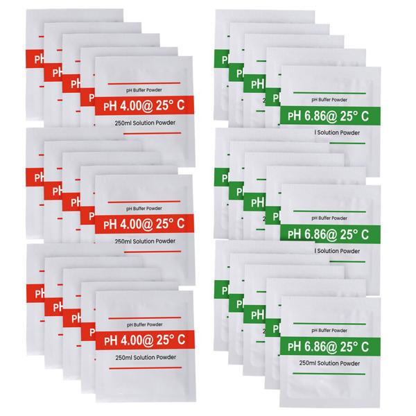 Professionelles 30er-Set pH-Kalibrierlösungen, Hochpräzise pH 4.00 & pH 6.86 Pufferlösung, Maximale Leistung für Ihr pH-Meter