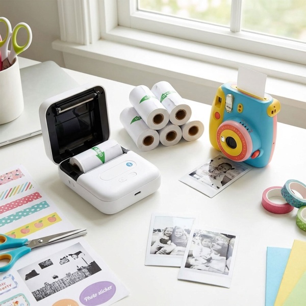 6er-Set Ersatz-Aufkleberrollen für Thermodrucker und Kinder-Sofortbildkamera – Selbstklebend & Tinte-frei – CH11143/CH11144/CH11145 kompatibel