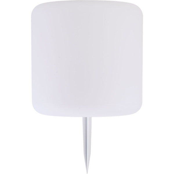 2er-Set Moderne LED Solar Zylindrische Tischlampe & Gartenleuchte mit Erdspiess, RGBW Farbwechsel, USB aufladbar, IP44 wetterfest 