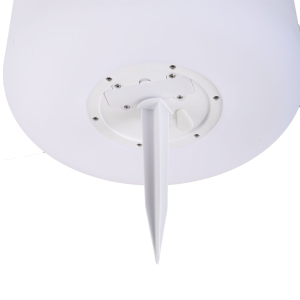 2er-Set Moderne LED Solar Zylindrische Tischlampe & Gartenleuchte mit Erdspiess, RGBW Farbwechsel, USB aufladbar, IP44 wetterfest 