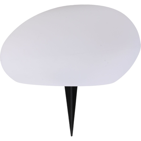 Edler LED Solarstein Gartenleuchte IP44: Dekostein mit Farbwechsel & Erdspiess, warmweiss & bunt, wetterfester Solar Strahler, 22,4cm