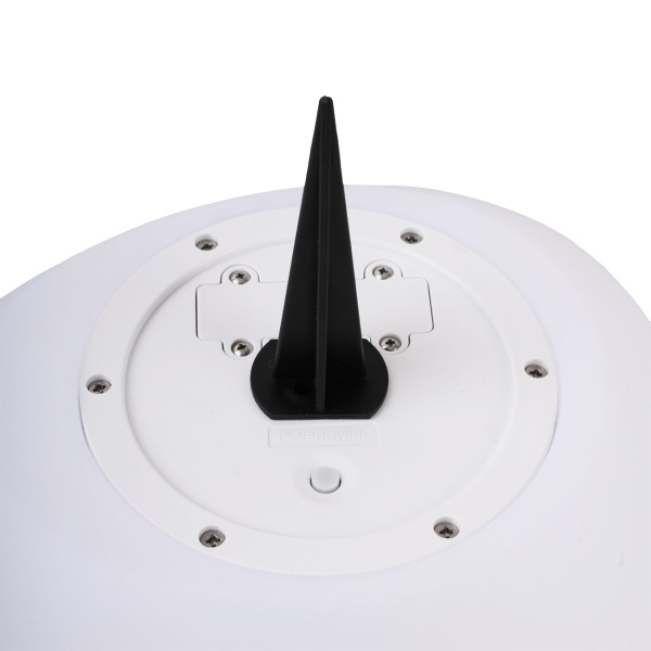 Edler LED Solarstein Gartenleuchte IP44: Dekostein mit Farbwechsel & Erdspiess, warmweiss & bunt, wetterfester Solar Strahler, 22,4cm