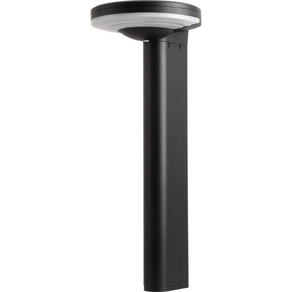 6er-Set Premium Solar Säulen-Wegeleuchte aus Aluminium in Schwarz, 300lm helle SMD-LEDs, Dämmerungssensor & 2 Leuchtmodi, wetterfeste Gartenlampe modern