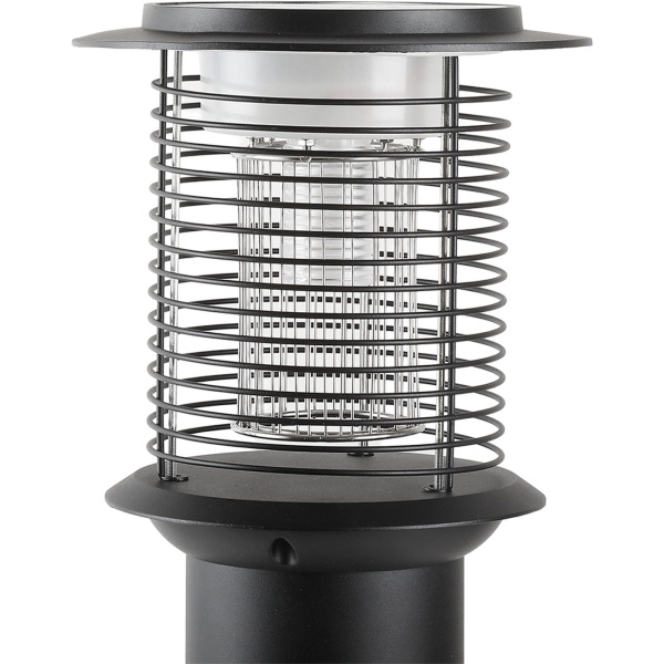 4er-Set Solar Gartenlampe mit Mückenvernichter aus Edelstahl, 2in1 LED Wegeleuchte Schwarz, Warmweiss 300lm & UV Insektenschutz 15lm, IP44, 25 x 60 cm