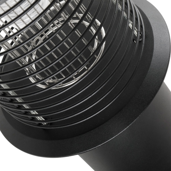 4er-Set Solar Gartenlampe mit Mückenvernichter aus Edelstahl, 2in1 LED Wegeleuchte Schwarz, Warmweiss 300lm & UV Insektenschutz 15lm, IP44, 25 x 60 cm