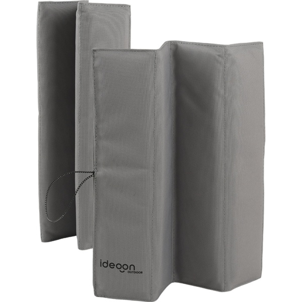 Faltbares Sitzkissen für Unterwegs - Outdoor Thermokissen Grau aus robustem Oxford-Stoff - Wasserdicht & Isolierend für Wandern, Camping, Stadion & Kita