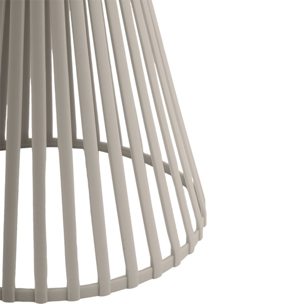 2er-Set Dekorative LED Solar Laterne für Aussen, Moderne Gartenlaterne in Grau mit Tragegriff, Solarlampe im Lamellen-Design für Balkon & Terrasse