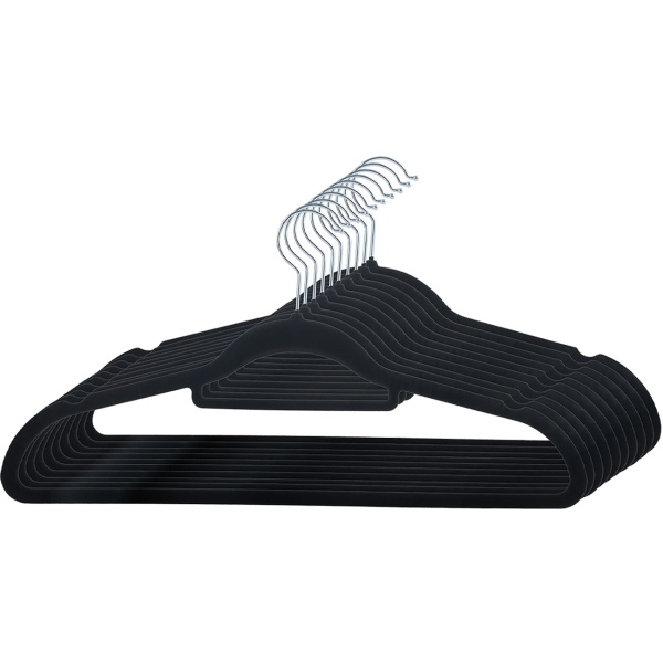 Premium Kleiderbügel, 10er-Set, mit 360 Grad drehbarem Haken, Antirutsch Beschichtung und extra Halter für Krawatten, Gürtel oder Schals, Platzsparend