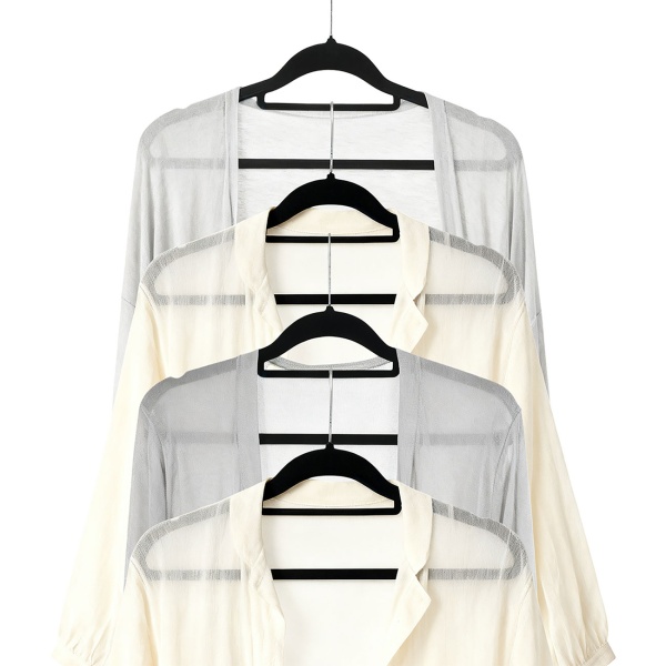 Premium Kleiderbügel, 10er-Set, mit 360 Grad drehbarem Haken, Antirutsch Beschichtung und extra Halter für Krawatten, Gürtel oder Schals, Platzsparend