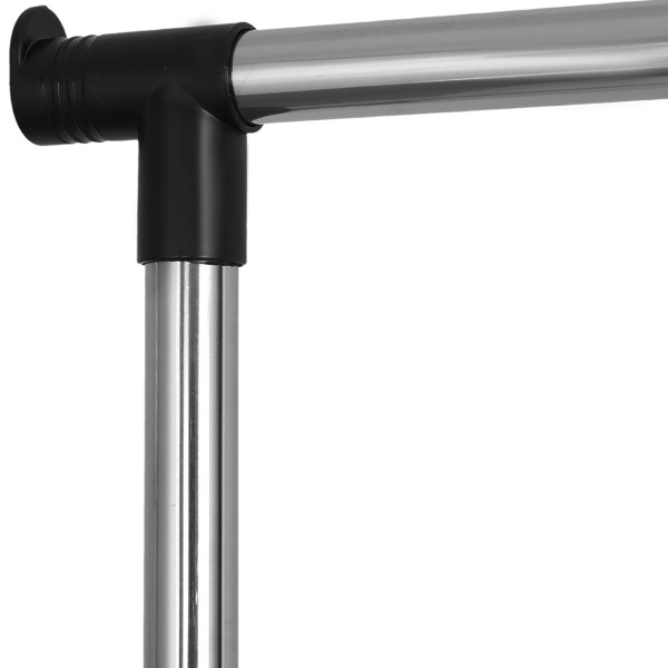 Mobiler Kleiderständer mit Doppel-Kleiderstange - 80 cm Breite - Höhenverstellbar von 90 bis 160 cm - Stabiler Garderobenständer für Ihre Kleidung