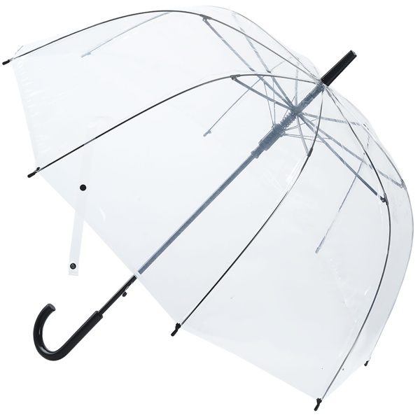 2er-Set Transparenter Regenschirm mit Automatik, 85 cm Durchmesser, klarer Glockenschirm für Damen & Herren, robuster Stockschirm mit Einhand-Öffnung