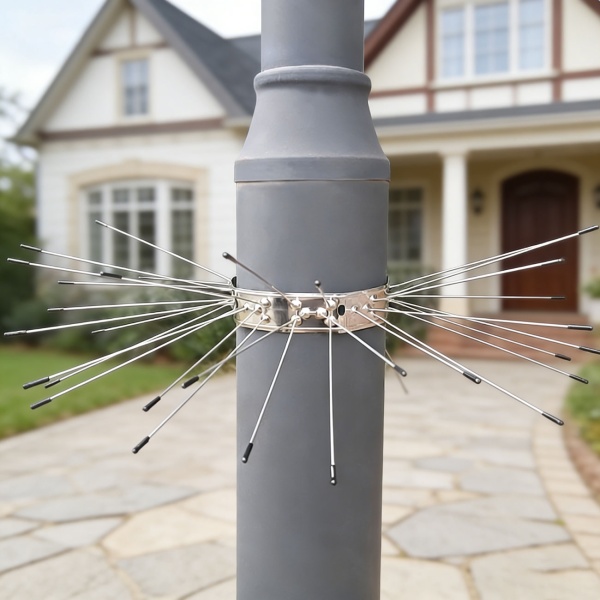 Effektiver Marder-Abwehrgürtel 2er Set aus Edelstahl, Kletterschutz für Regenrohre und Bäume, Abwehr gegen Waschbären & Katzen, leichte Montage