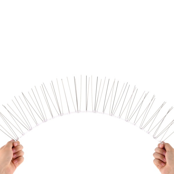 Effektive 10er-Set Taubenabwehr Spikes, 3-reihig Edelstahl, 5m - individuell anpassbar - Robuste Abwehr-Spitzen für optimalen Vogelschutz